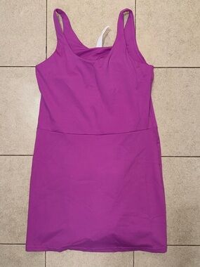 Elle Sport Women's Active Tennis Dress Poly Blend Pink with short Size Small NWT
